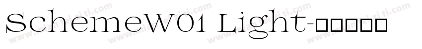SchemeW01 Light字体转换